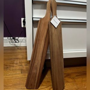 NEW Acacia slender cutting board serving board with handle…price is for one